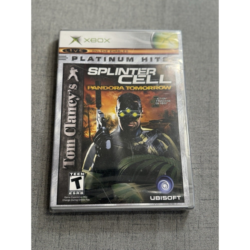 Vintage XBOX Live Splinter Cell Pandora Tomorrow Platinum Hits Sealed 2004 Teen‎